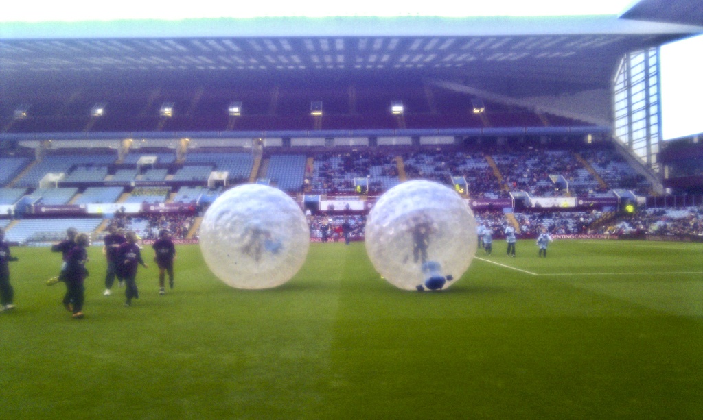 Taylor Zorbing Hire UK - Aston Villa Pitchside Web 2