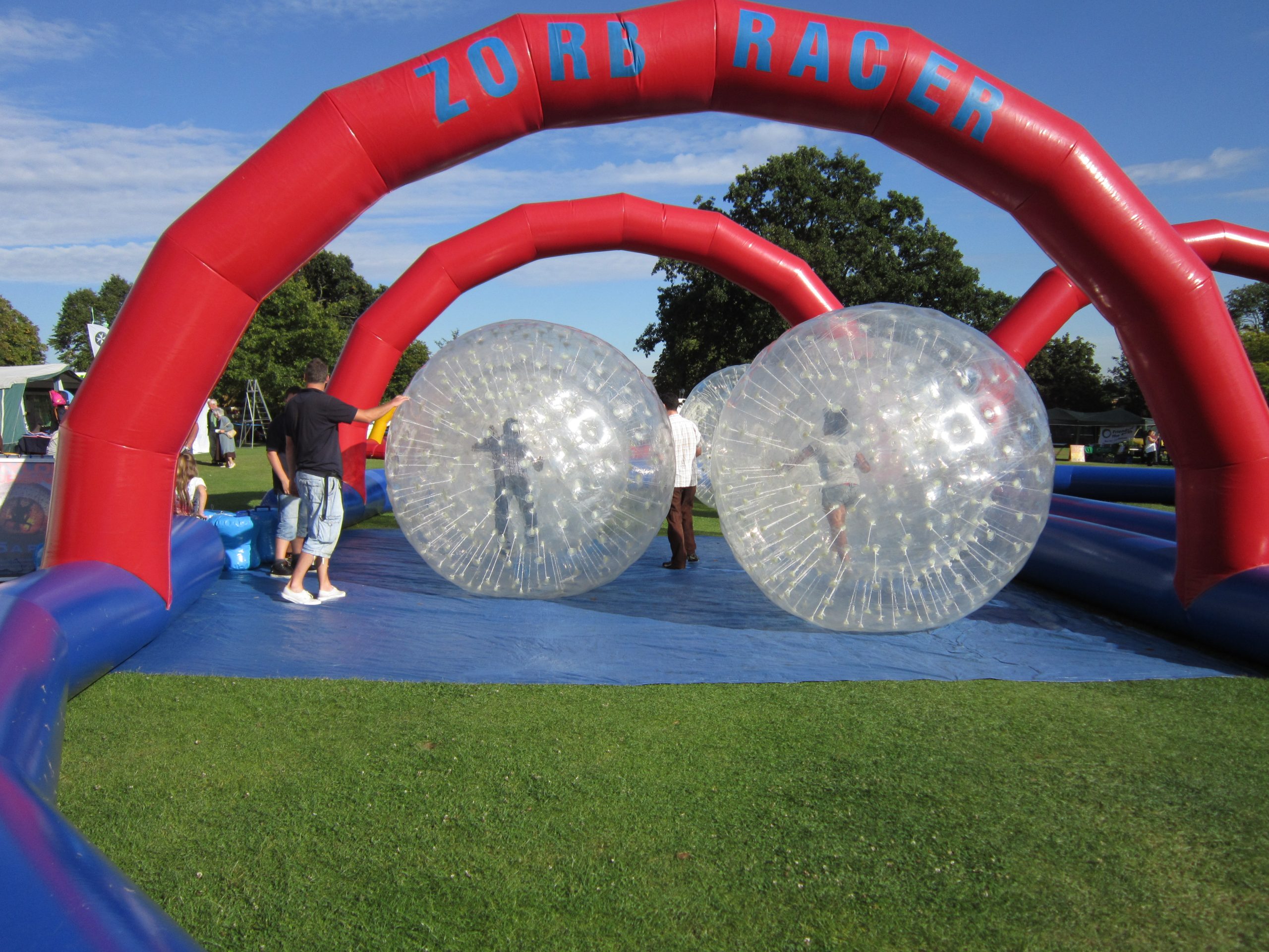 Zorbs On A Racetrack