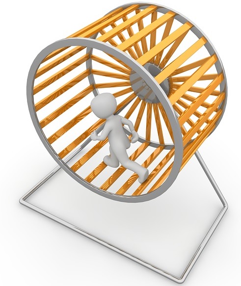 Animation Of A Person In A Hamster Wheel
