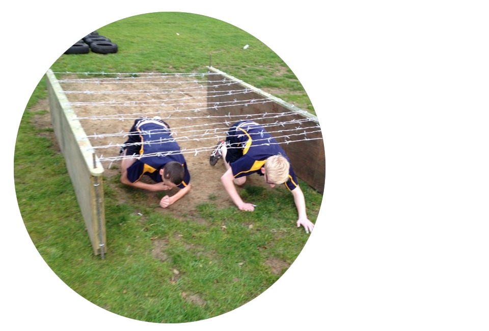 Kids Participating In An Obstacle Course